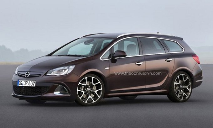 Verstikkend Aanhankelijk nek Opel Astra Sports Tourer OPC, il render dell'ipotetica variante sportiva