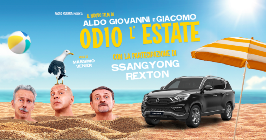 Sprede skranke blod Ssangyong Rexton, protagonista di “Odio l'estate”, il nuovo film di Aldo, Giovanni  e Giacomo