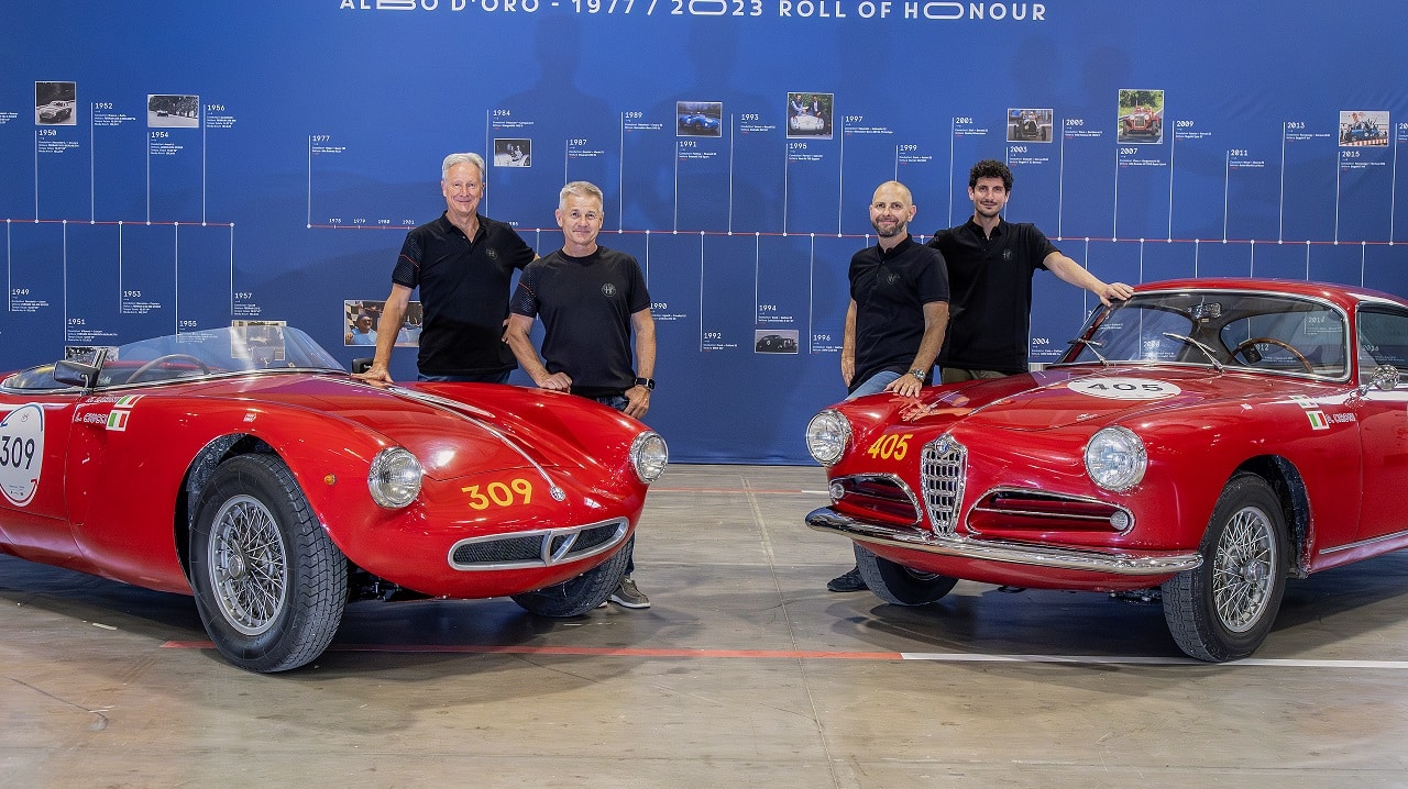 Alfa Romeo al via della 1000 Miglia 2024