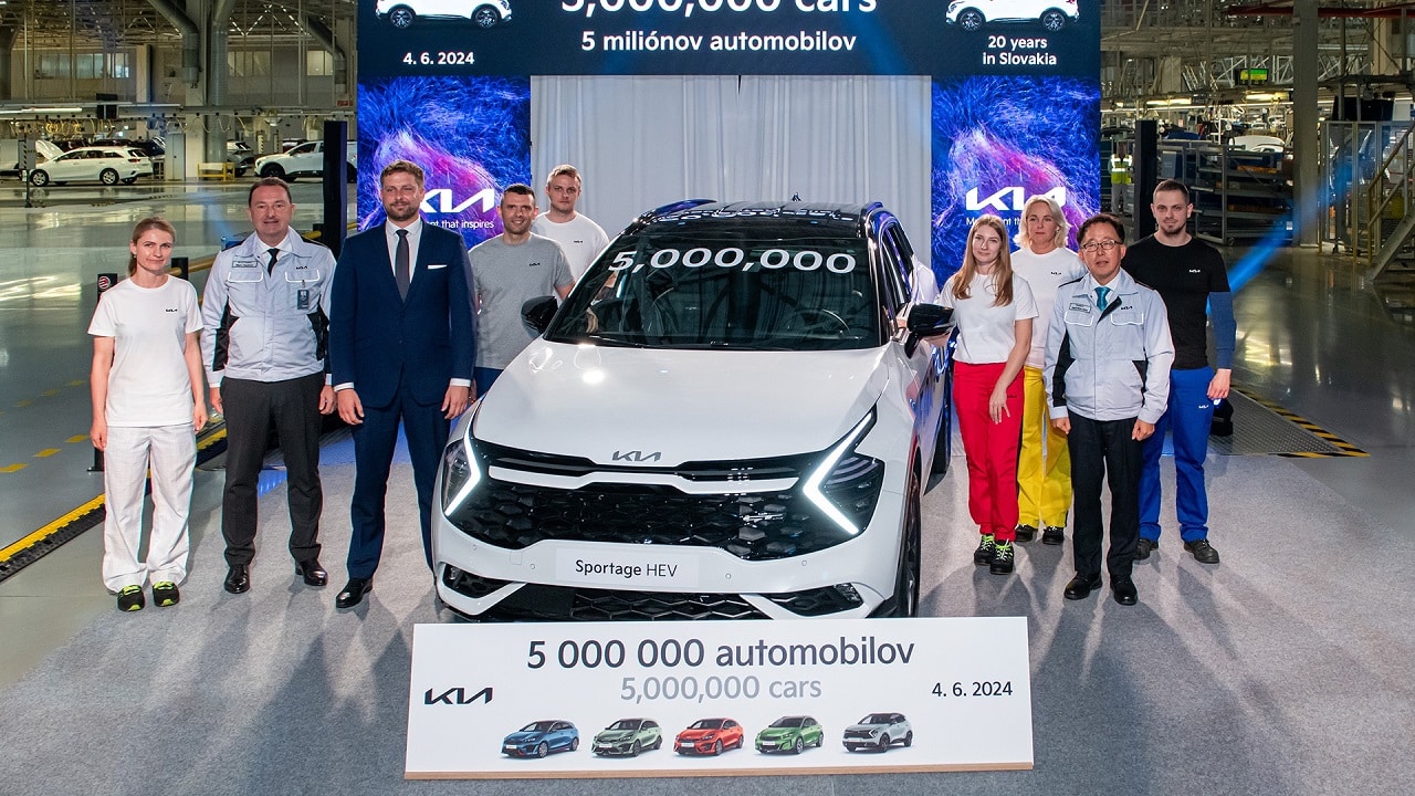 Kia Slovakia raggiunge traguardo storico: 5 milioni di auto prodotte