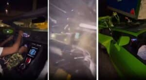 Guida una Lamborghini Huracan Spyder ma si schianta in diretta e distrugge la supercar [VIDEO]